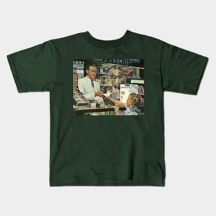 Vintage Science and Medicine, Pharmacist with a Customer at Pharmacy Kids T-Shirt